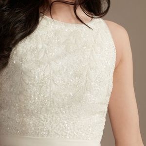 beaded tank wedding separates top